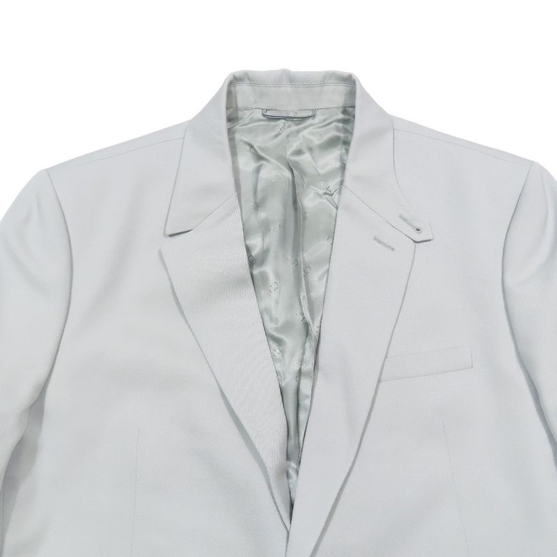 Unused DIOR Wool Tailored Jacket Bleather Single Breasted Side Vents Full Lined