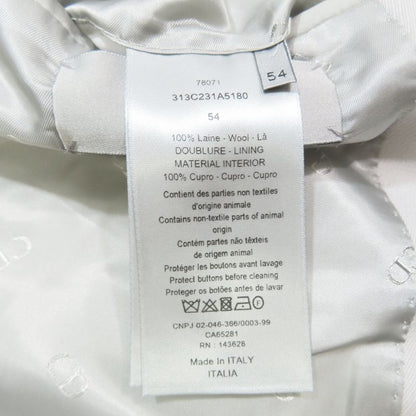 Unused DIOR Wool Tailored Jacket Bleather Single Breasted Side Vents Full Lined