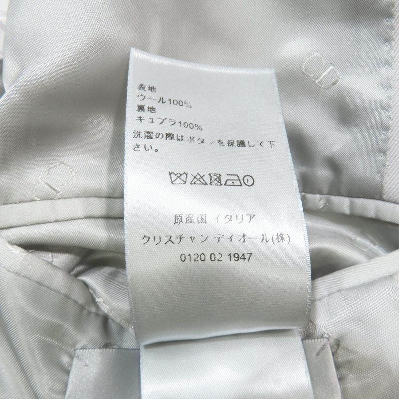 Unused DIOR Wool Tailored Jacket Bleather Single Breasted Side Vents Full Lined