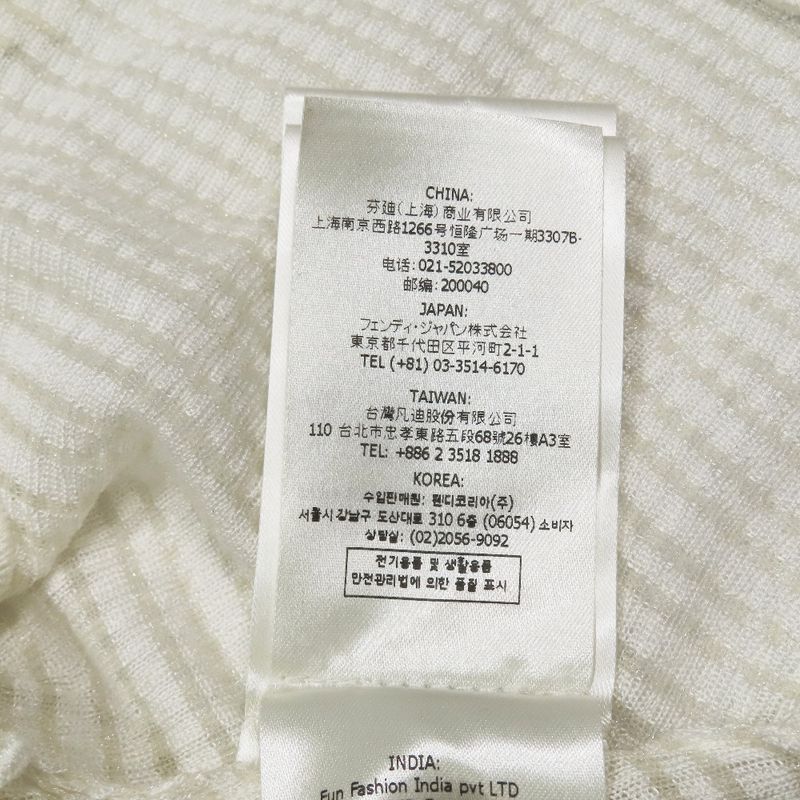 Unused 2022 Fendi Sheer Mesh Cut and Sewn High Neck Long Sleeves Checkered