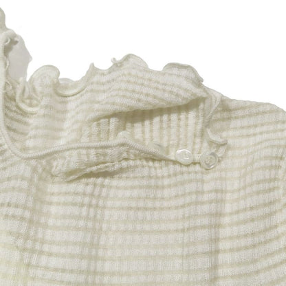 Unused 2022 Fendi Sheer Mesh Cut and Sewn High Neck Long Sleeves Checkered