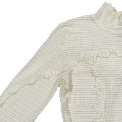 Unused 2022 Fendi Sheer Mesh Cut and Sewn High Neck Long Sleeves Checkered