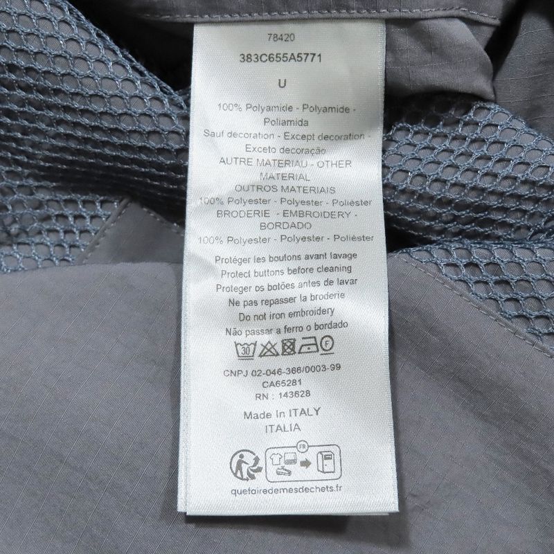 Unused 23ss Dior Tops Feather Jacket Blouson Vest Asymmetrical Mesh Switching