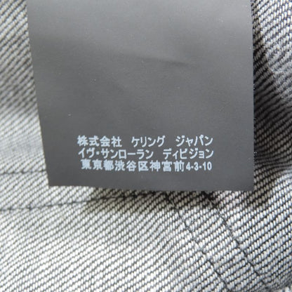 Unused 18ss Saint Laurent Paris Laurent D02 M/sk-Lw Metallic Denim Pants Jeans