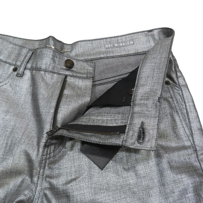 Unused 18ss Saint Laurent Paris Laurent D02 M/sk-Lw Metallic Denim Pants Jeans
