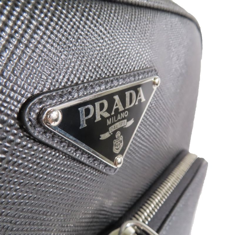 Prada Saffiano Leather Backpack Bag Triangle Logo Triangle Logo Cabasn 2vz102