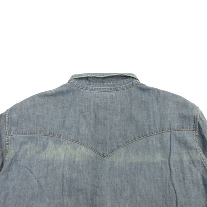 Celine by Hedi Slimane Celine Eddie Period Western Denim Shirt Cut and Sewn