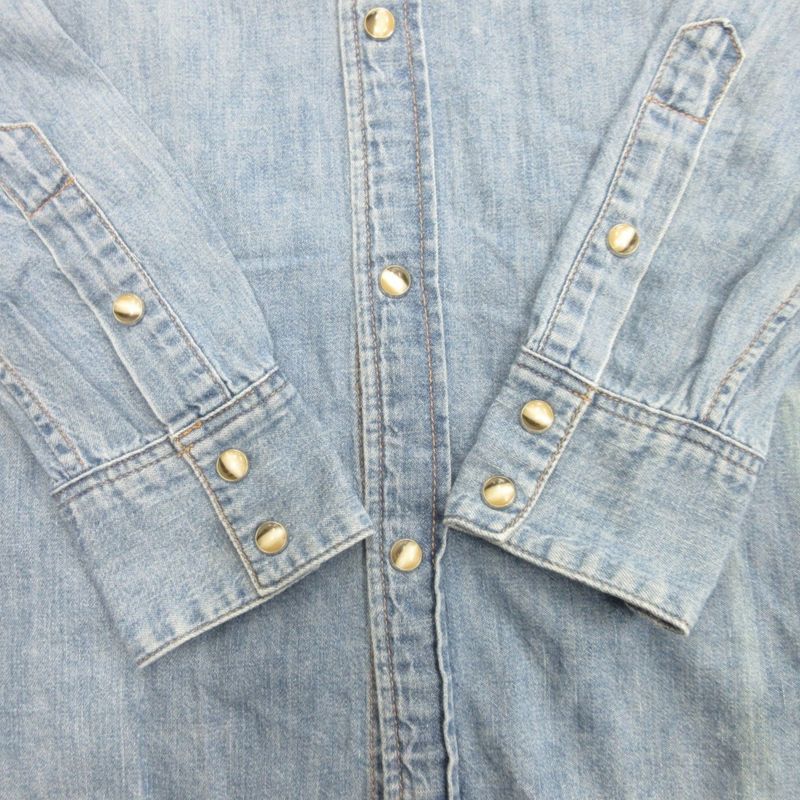 Celine by Hedi Slimane Celine Eddie Period Western Denim Shirt Cut and Sewn