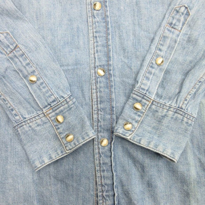 Celine by Hedi Slimane Celine Eddie Period Western Denim Shirt Cut and Sewn