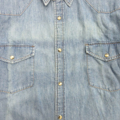 Celine by Hedi Slimane Celine Eddie Period Western Denim Shirt Cut and Sewn