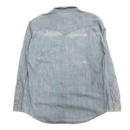 Celine by Hedi Slimane Celine Eddie Period Western Denim Shirt Cut and Sewn
