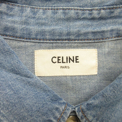 Celine by Hedi Slimane Celine Eddie Period Western Denim Shirt Cut and Sewn