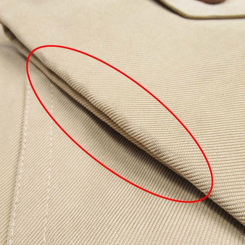 Vintage Hermes Stainless Steel Collar Coat Balmacaan Jacket Outerwear 50 Khaki