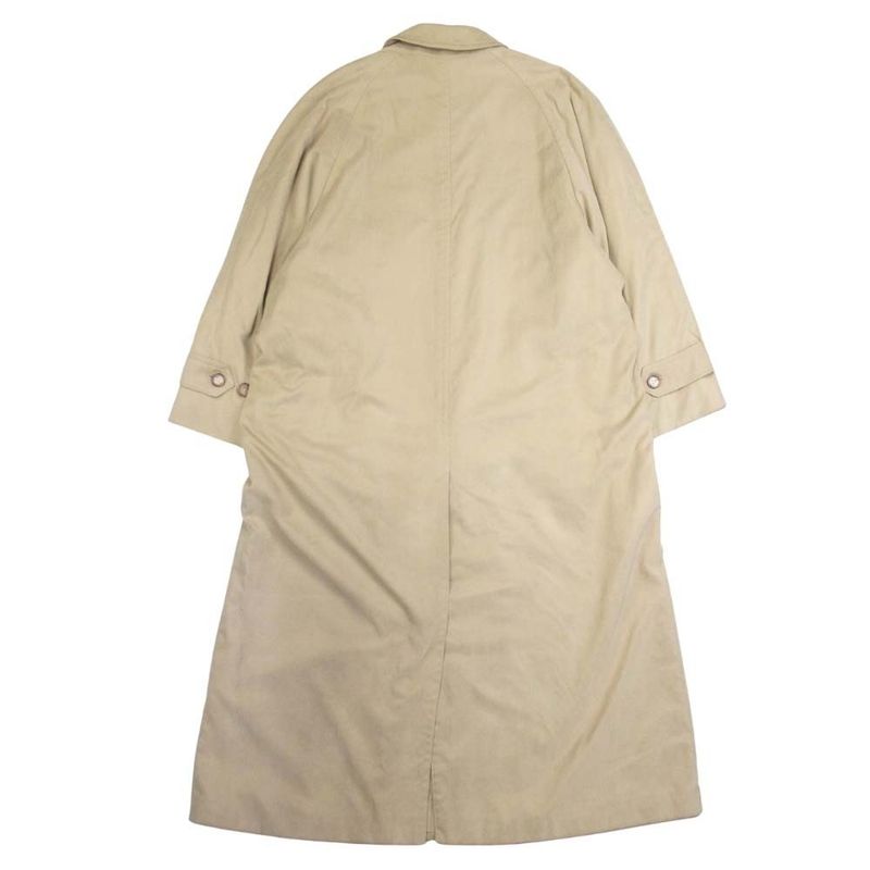 Vintage Hermes Stainless Steel Collar Coat Balmacaan Jacket Outerwear 50 Khaki