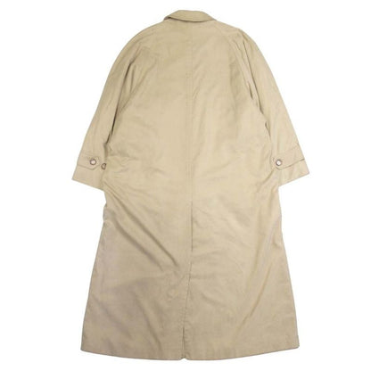 Vintage Hermes Stainless Steel Collar Coat Balmacaan Jacket Outerwear 50 Khaki