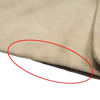 Vintage Hermes Stainless Steel Collar Coat Balmacaan Jacket Outerwear 50 Khaki