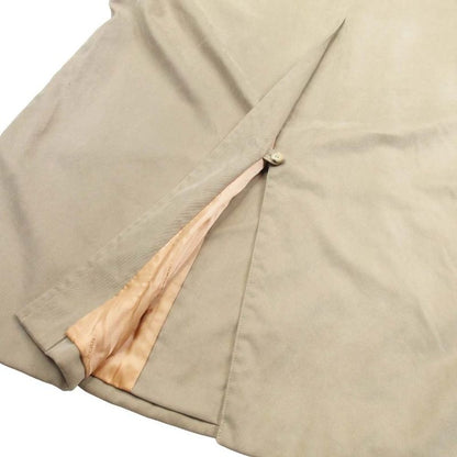 Vintage Hermes Stainless Steel Collar Coat Balmacaan Jacket Outerwear 50 Khaki