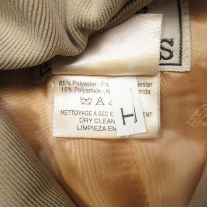 Vintage Hermes Stainless Steel Collar Coat Balmacaan Jacket Outerwear 50 Khaki
