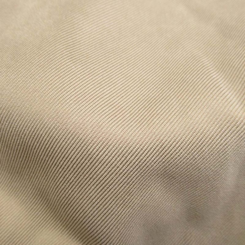 Vintage Hermes Stainless Steel Collar Coat Balmacaan Jacket Outerwear 50 Khaki