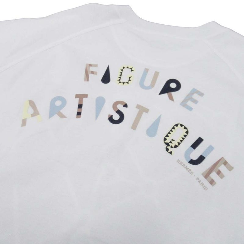 23aw Hermes Figure Artistique T-Shirt Raglan Sleeve Short Sleeves Cut and Sewn