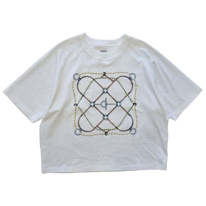 23aw Hermes Figure Artistique T-Shirt Raglan Sleeve Short Sleeves Cut and Sewn
