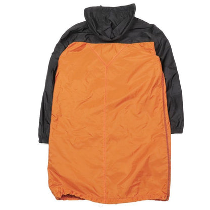 21aw Prada Re-Nylon Triangle Logo Re-Nylon Bicolor Hooded Coat Long Jacket XS
