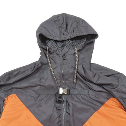 21aw Prada Re-Nylon Triangle Logo Re-Nylon Bicolor Hooded Coat Long Jacket XS