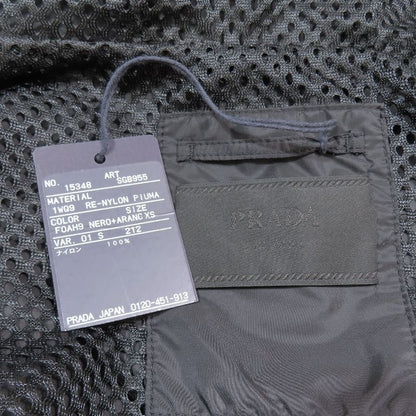 21aw Prada Re-Nylon Triangle Logo Re-Nylon Bicolor Hooded Coat Long Jacket XS