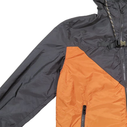 21aw Prada Re-Nylon Triangle Logo Re-Nylon Bicolor Hooded Coat Long Jacket XS