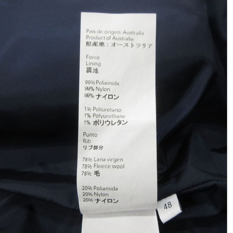 Loewe Leather Jacket Blouson Hoodie 2way Logo Hardware Anagram Button 48 Dark