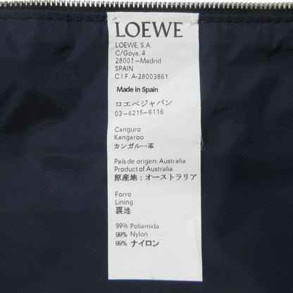 Loewe Leather Jacket Blouson Hoodie 2way Logo Hardware Anagram Button 48 Dark