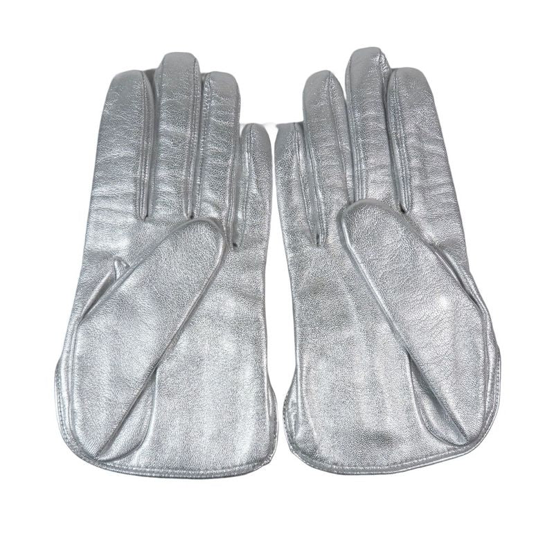 Christian Dior Lamb Leather Gloves Leather Gloves Logo & Pearl Chain Charm 7