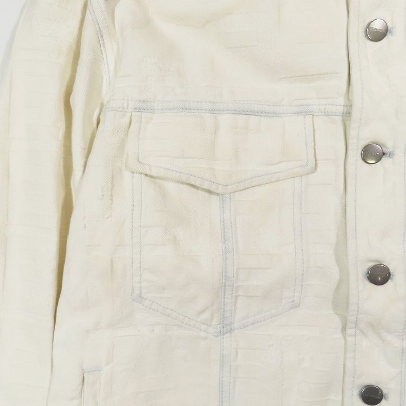 22aw Fendi × Marc Jacobs Embossed Logo Denim Jacket Jean Cotton Fw1131 A06d