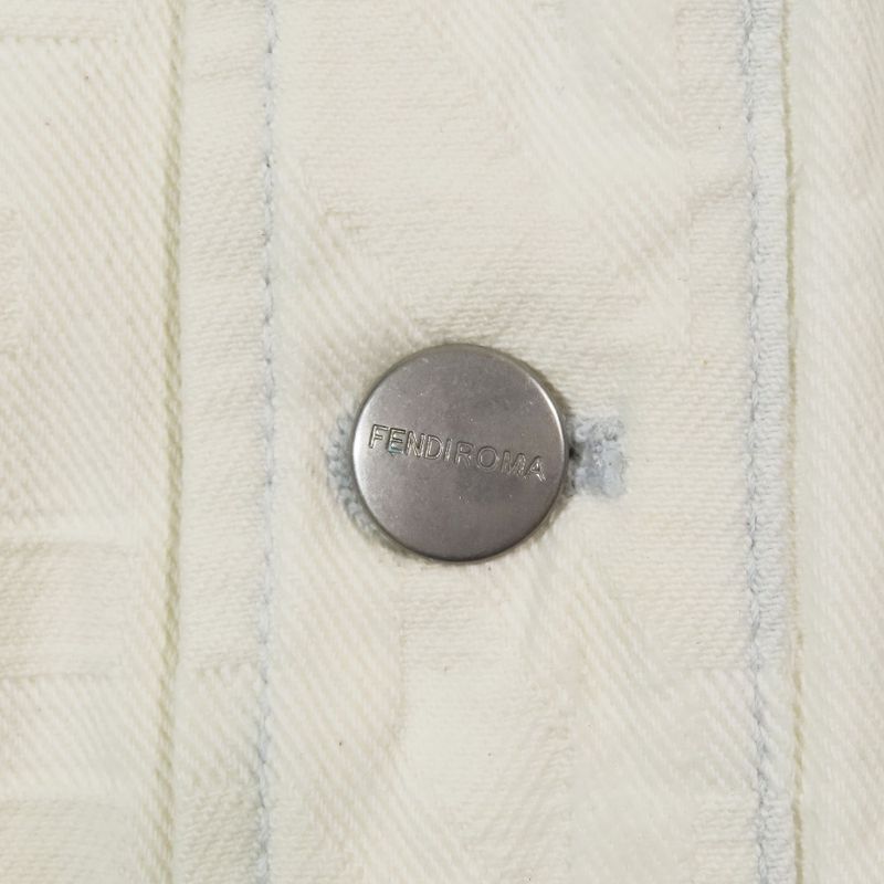 22aw Fendi × Marc Jacobs Embossed Logo Denim Jacket Jean Cotton Fw1131 A06d