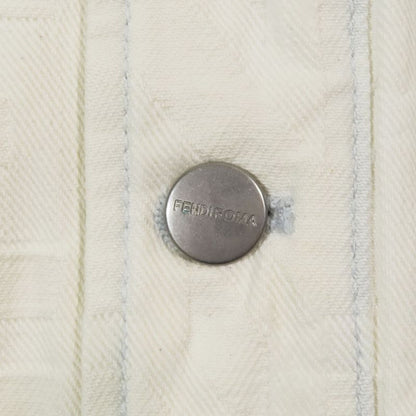 22aw Fendi × Marc Jacobs Embossed Logo Denim Jacket Jean Cotton Fw1131 A06d