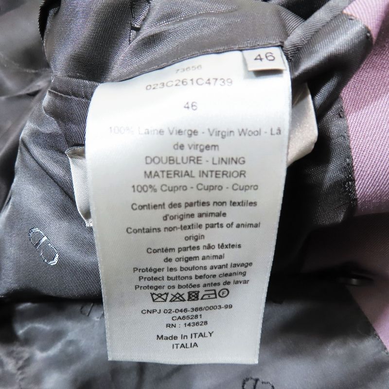 Unused 22aw Dior Tailored Jacket Double Breasted Peaked Lapel Fully Lined CD