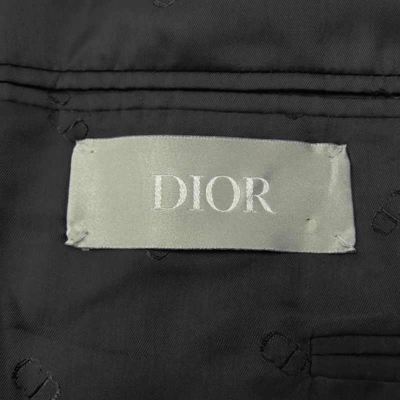 Dior Tailored Jacket Silk-Blend Single Fully Lined CD Logo Lined 2b Center Vent