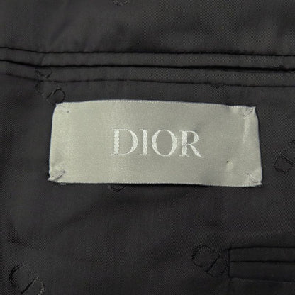Dior Tailored Jacket Silk-Blend Single Fully Lined CD Logo Lined 2b Center Vent