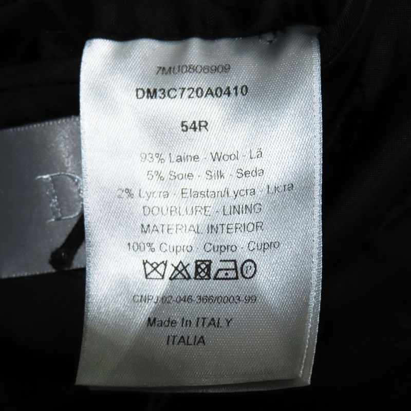 Dior Tailored Jacket Silk-Blend Single Fully Lined CD Logo Lined 2b Center Vent