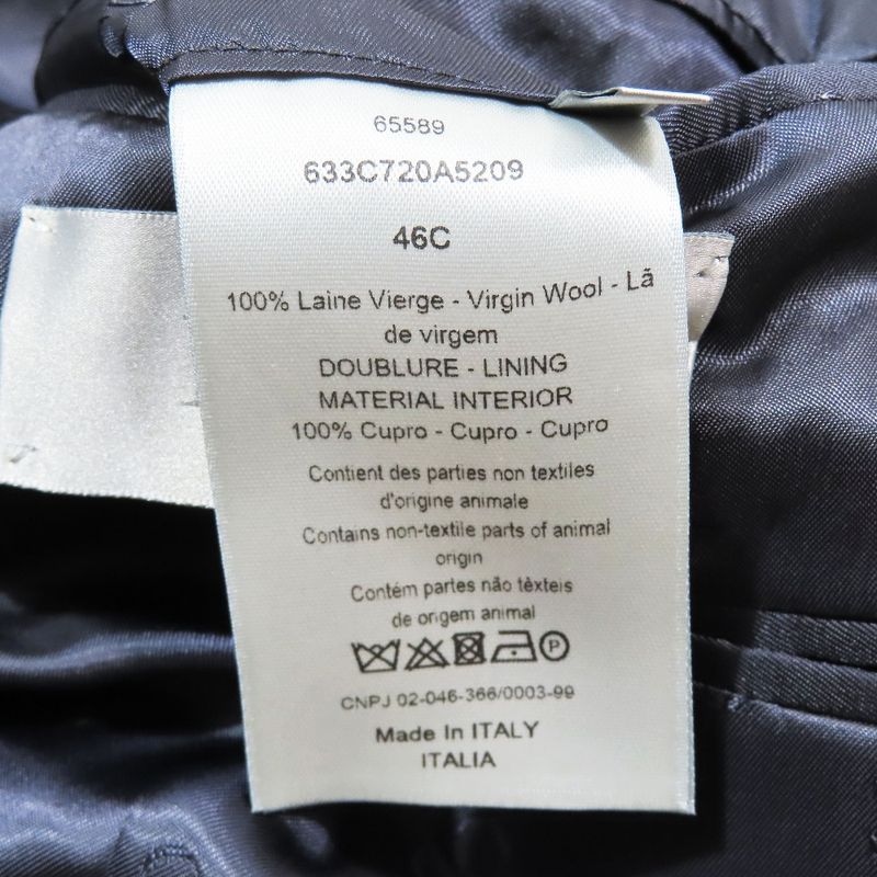 Dior Tailored Jacket Single 2b Fully Lined CD Logo Suit 633c720a5209 Outerwear