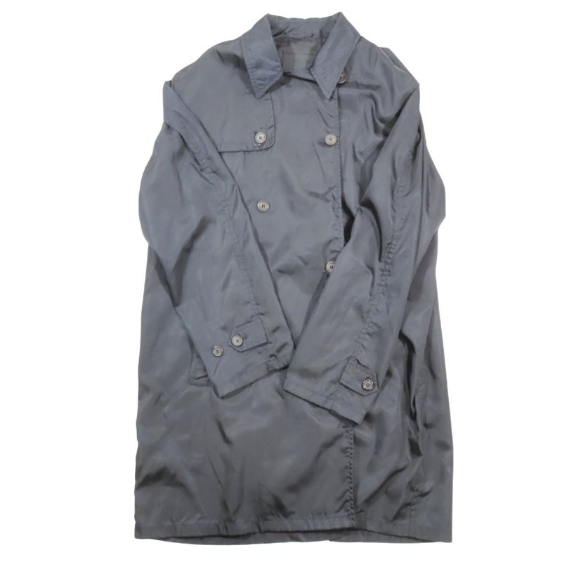 Plada Prada Nylon Trench Coat Outerwear Jacket 90s 00s Vintage L Navy Mens Used