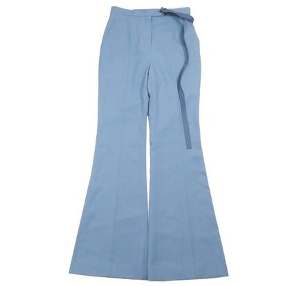 2022 Fendi Wide Pants Slacks Bootcut Flared Center Press with Logo Belt 36 Sac