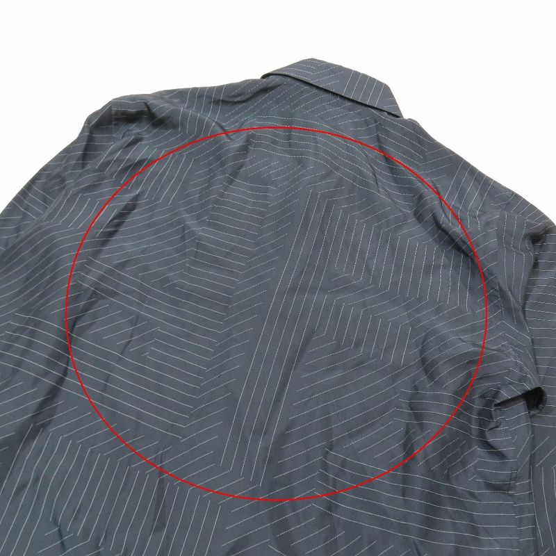 2023 Fendi 100% Silk Ff Zucca Total Pattern Shirt Blouse Long Sleeves Cut and