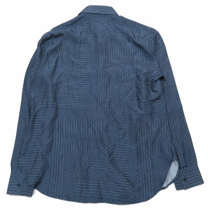 2023 Fendi 100% Silk Ff Zucca Total Pattern Shirt Blouse Long Sleeves Cut and