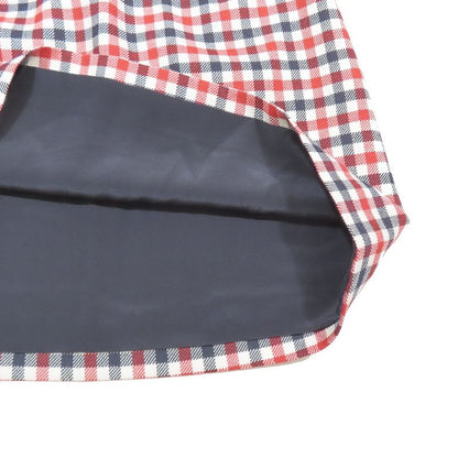 Unused 22ss Christian Dior Wool Checkered Trapezoidal Skirt Short Mini 34 Red