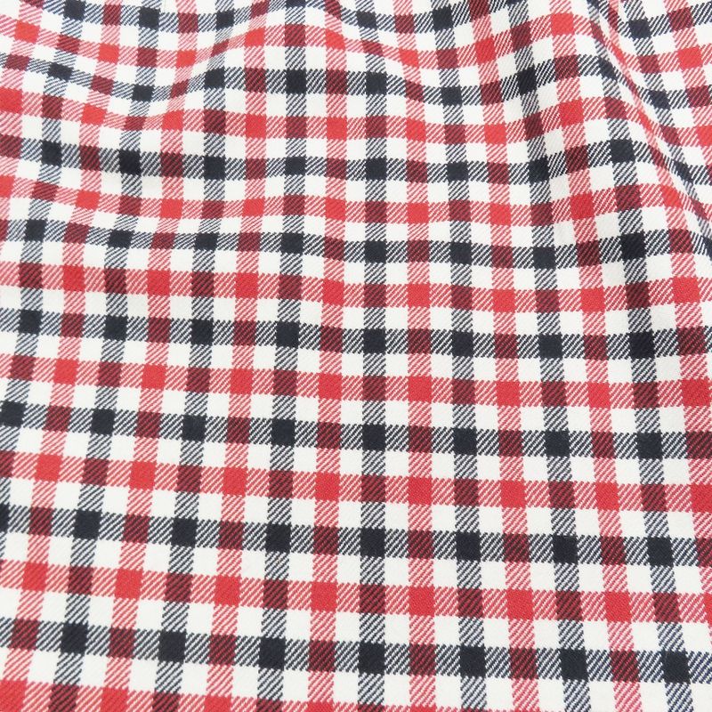 Unused 22ss Christian Dior Wool Checkered Trapezoidal Skirt Short Mini 34 Red
