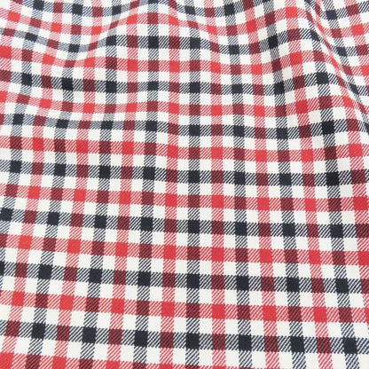 Unused 22ss Christian Dior Wool Checkered Trapezoidal Skirt Short Mini 34 Red