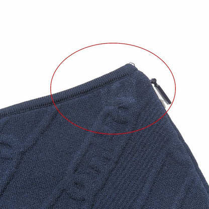 Unused 21ss Fendi Ff Logo Zucca Chain Pattern Embossed Knit Tight Skirt Long