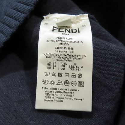 Unused 21ss Fendi Ff Logo Zucca Chain Pattern Embossed Knit Tight Skirt Long