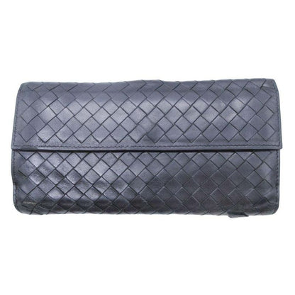 Good Bottega Veneta Intrecciato Long Wallet with Coin Purse 134075 Black Men